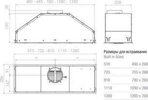 Встраиваемая вытяжка Pando GTI/510 NEGRO V.1050 ECO SEC PLUS фото 3 в Краснодаре