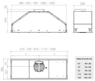 Встраиваемая вытяжка Pando GTI/810 INOX V.1050 ECO SEC PLUS фото 4 в Краснодаре