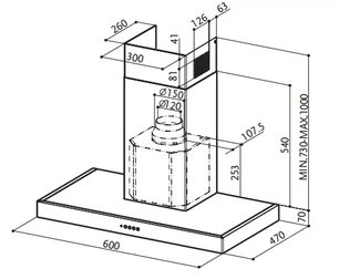 Вытяжка Фабер GLOVE AF X  A60 фото 2 в Краснодаре Вытяжка Faber GLOVE AF X  A60 фото 2 в Краснодаре