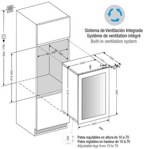 Встраиваемый винный шкаф Pando PVMAV 88-49CRR фото 3 в Краснодаре