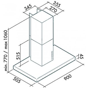 Вытяжка Falmec Lux 90 ix (800) ECP фото 4 в Краснодаре