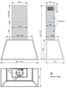 Вытяжка Фалмек TIME 85 pewter фото 3 в Краснодаре Вытяжка Falmec TIME 85 pewter фото 3 в Краснодаре