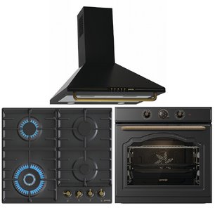 Gorenje (варочная панель GW642CLB + духовой шкаф BO6735CLB + вытяжка WHC63CLB) фото в Краснодаре Gorenje (варочная панель GW642CLB + духовой шкаф BO6735CLB + вытяжка WHC63CLB) фото в Краснодаре
