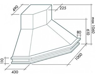 Вытяжка Фалмек Tempo Antico Ang (600) S дуб фото 3 в Краснодаре Вытяжка Falmec Tempo Antico Ang (600) S дуб фото 3 в Краснодаре