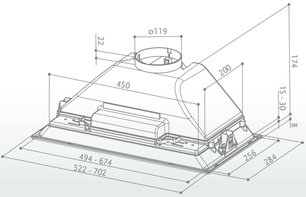 Встраиваемая вытяжка Фабер INCA SMART C GR A70 фото 2 в Краснодаре Встраиваемая вытяжка Faber INCA SMART C GR A70 фото 2 в Краснодаре