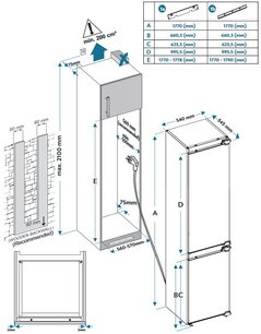 Встраиваемый холодильник Джекис JR BW1770 фото 3 Встраиваемый холодильник Jacky`s JR BW1770 фото 3