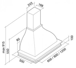 Вытяжка Фалмек Iris Malizia 120 (600) S орех фото 4 в Краснодаре Вытяжка Falmec Iris Malizia 120 (600) S орех фото 4 в Краснодаре