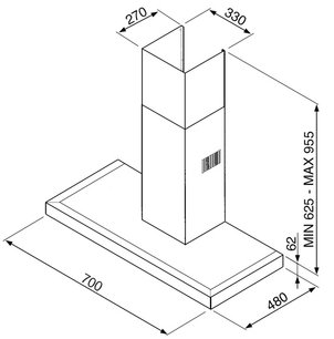 Вытяжка Смег KSE71X фото 3 в Краснодаре Вытяжка Smeg KSE71X фото 3 в Краснодаре
