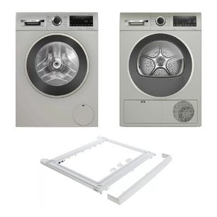 Bosch Serie 4 (стиральная машина WGA2440XME + сушильная машина WQG1420XME + монтажный элемент WTZ20410) фото в Краснодаре Bosch Serie 4 (стиральная машина WGA2440XME + сушильная машина WQG1420XME + монтажный элемент WTZ20410) фото в Краснодаре