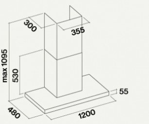 Вытяжка Фалмек Lumina 120 Steel wall (NRS) фото 4 в Краснодаре Вытяжка Falmec Lumina 120 Steel wall (NRS) фото 4 в Краснодаре