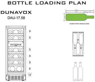 Винный шкаф Дунавокс DAU-17.58DW фото 4 в Краснодаре Винный шкаф Dunavox DAU-17.58DW фото 4 в Краснодаре