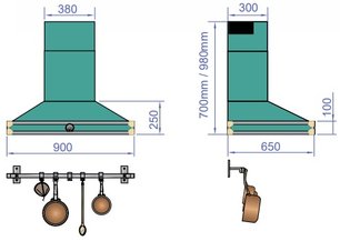 Настенная вытяжка Ля Корню CornuFe 90 фото 4 в Краснодаре Настенная вытяжка La Cornue CornuFe 90 фото 4 в Краснодаре
