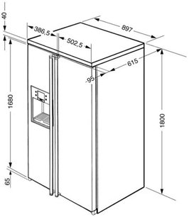 Холодильник Smeg SBS8003P фото 2 в Краснодаре