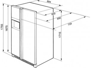 Холодильник Smeg SS55PTE3 фото 4 в Краснодаре
