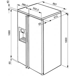 Холодильник Smeg SBS800AO9 фото 4 в Краснодаре