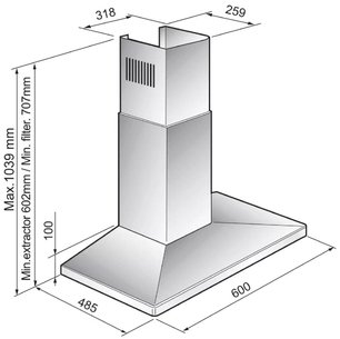 Вытяжка Кертинг KHC 6750 X фото 2 в Краснодаре Вытяжка Korting KHC 6750 X фото 2 в Краснодаре