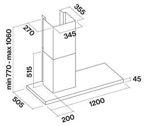 Вытяжка Falmec Lux 120 Fasteel wall фото 3 в Краснодаре