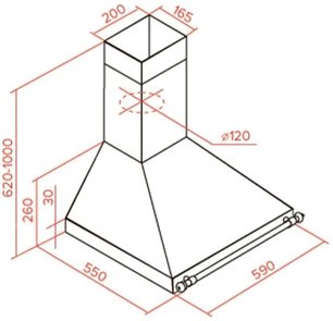 Вытяжка Тека DOS 60 BEIGE-BRASS фото 2 в Краснодаре Вытяжка Teka DOS 60 BEIGE-BRASS фото 2 в Краснодаре