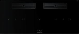 Индукционная варочная поверхность с вытяжкой Kuppersbusch KMI 12850.0 SR-E Black Chrome фото в Краснодаре