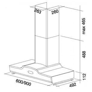 Вытяжка Falmec West 90 (600) S фото 3 в Краснодаре
