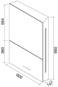 Вытяжка Фалмек Ghost 60 (600) P.E white фото 3 в Краснодаре Вытяжка Falmec Ghost 60 (600) P.E white фото 3 в Краснодаре