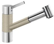 Смеситель Бланко Tivo-S chrome/Silgranit песочный фото в Краснодаре Смеситель Blanco Tivo-S chrome/Silgranit песочный фото в Краснодаре