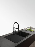 Смеситель Franke Lina Semi-pro с выдвижным шлангом черный матовый фото 4 в Краснодаре