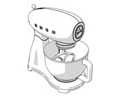 Планетарный миксер Смег SMF02WHEU фото 3 в Краснодаре Планетарный миксер Smeg SMF02WHEU фото 3 в Краснодаре