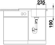 Мойка BLANCO ZIA 45 S Compact Silgranit антрацит фото 4 в Краснодаре
