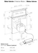 Встраиваемая в столешницу вытяжка Pando E-320/90 INOX CT V.1200 фото 4 в Краснодаре