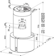 Настенная вытяжка Faber Cassiopea Isola EG10 X/V A50 фото 3 в Краснодаре