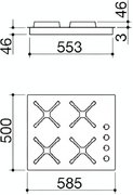 Газовая варочная панель Barazza 1PSPT64 фото 3 в Краснодаре
