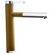 Смеситель Бланко Linee-S Silgranit шампань фото в Краснодаре Смеситель Blanco Linee-S Silgranit шампань фото в Краснодаре