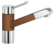 Смеситель Бланко Zenos-S chrome/Silgranit шампань фото 2 в Краснодаре Смеситель Blanco Zenos-S chrome/Silgranit шампань фото 2 в Краснодаре