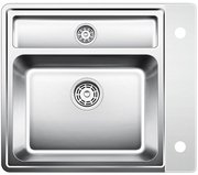Мойка Blanco Statura 6-IF Crystal белое стекло нержавеющая сталь фото в Краснодаре