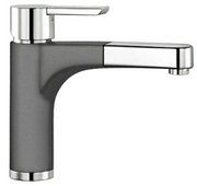 Смеситель Бланко Pylos-S chrome/Silgranit темная скала фото в Краснодаре Смеситель Blanco Pylos-S chrome/Silgranit темная скала фото в Краснодаре