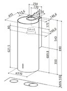 Вытяжка Faber CYLINDRA/2 EV8 2EL XH890 фото 4 в Краснодаре