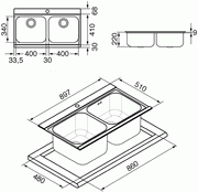 Мойка Смег LI92SG фото 3 в Краснодаре Мойка Smeg LI92SG фото 3 в Краснодаре
