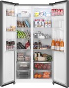 Отдельностоящий холодильник с инвертором и подачей воды Weissgauff WSBS 590 Inverter NoFrost Water Dispenser Grey фото 3 в Краснодаре