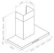 Вытяжка Pando P-825/60 IX V.850 ECO SEC PLUS фото 3 в Краснодаре