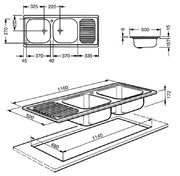 Мойка Смег LX116D-2 фото 3 в Краснодаре Мойка Smeg LX116D-2 фото 3 в Краснодаре