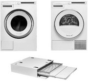 Asko Classic 5 (стиральная машина W2084.W/3 + сушильная машина T208C.W + выдвижная полка с корзиной HDB1153W)