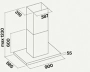 Вытяжка Falmec Lumina 90 Glass Black island (NRS) фото 2 в Краснодаре