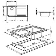 Мойка Смег LE861D фото 3 в Краснодаре Мойка Smeg LE861D фото 3 в Краснодаре