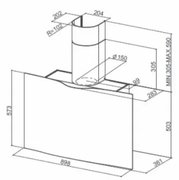 Вытяжка Faber VEIL BK A90 фото 3 в Краснодаре
