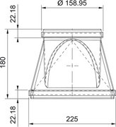 Переходник прямоугольн./круглый Фабер RRC 220х90мм фото 2 в Краснодаре Переходник прямоугольн./круглый Faber RRC 220х90мм фото 2 в Краснодаре