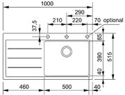 Мойка Франке MTF 611 оникс чаша слева фото 3 в Краснодаре Мойка Franke MTF 611 оникс чаша слева фото 3 в Краснодаре