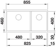 Мойка BLANCO SUBLINE 480/320-U Silgranit белый фото 3 в Краснодаре Мойка BLANCO SUBLINE 480/320-U Silgranit белый фото 3 в Краснодаре