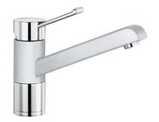 Смеситель Бланко Zenos chrome/Silgranit белый фото в Краснодаре Смеситель Blanco Zenos chrome/Silgranit белый фото в Краснодаре