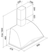 Вытяжка Falmec Ginevra Tile 90 (600) S фото 4 в Краснодаре